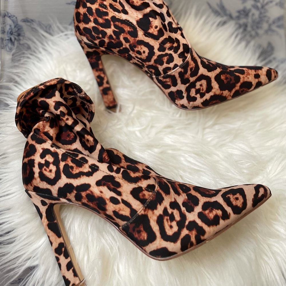 Leopard print booties… heel is approx. 4inches